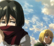 Mikasa with Eren's Scarf